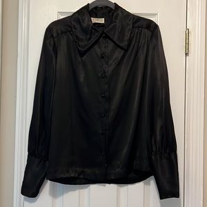 The Carmen Blouse - Vintage Satin Button-up